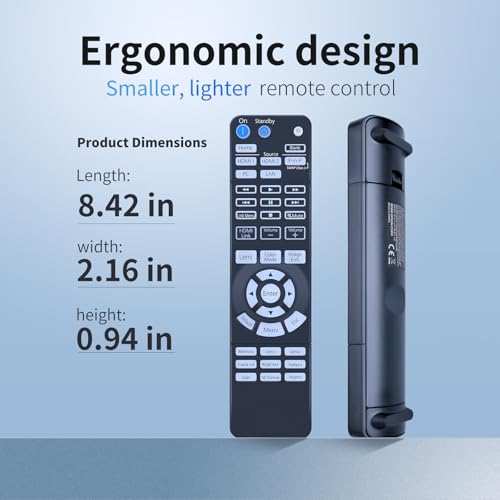 Télécommande Epson 165652600 de remplacement pour vidéoprojecteur H932A - 6