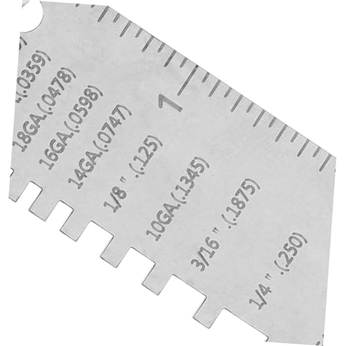 Herramienta de medición Angoily Calibrador para medición de soldadura, calibre de alambre, herramienta de medición de grosor de metal, regla de inspección para soldadura miniatura 3