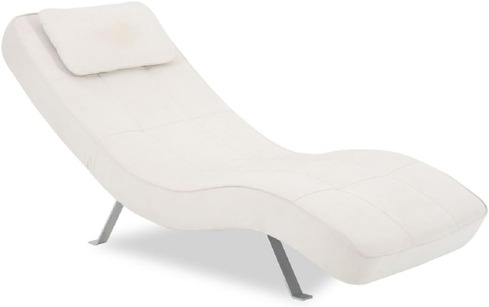 Modern Relax Chair Chaise Long PU-Leather White