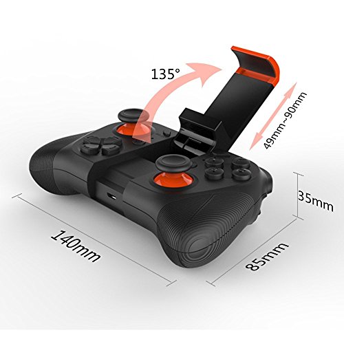 TNP Bluetooth Game-Controller Wireless Gamepad Joystick Joystick mit Handy-Clip für Android Samsung S7 S6 Edge Note 5 Nexus LG Smartphone Tablet Emulator Gear VR Windows PC via BT HID Protokoll - Image 7