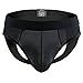 Nightaste Male Underwear Hollow-Out Hip Buttock Athletic Supporter Jockstrap Underpants (M, 2 Black)