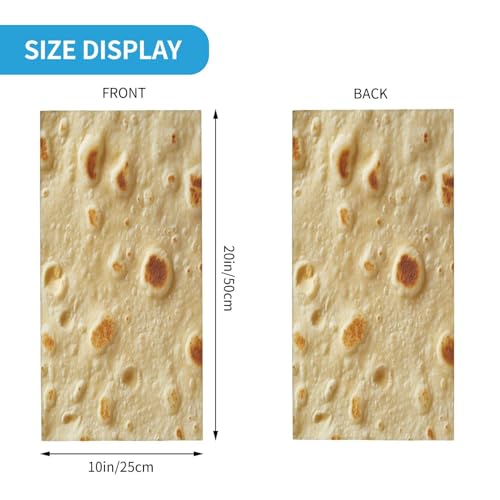 Taco Tortillas Pattern Neck Gaiter Face Mask Scarf Bandana Head Wrap Uv Protection Balaclava For Sports2