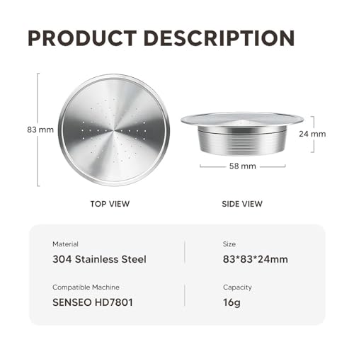 Dosettes de café réutilisables acier pour stopper le plastique HD6592 - 4