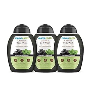 Mamaearth Charcoal Body Wash With Charcoal & Mint for Deep Cleansing Combo (Pack of 3) 300 ml