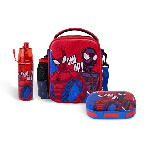 Marvel Spiderman Smash 3in1 Lunch Bag Water Bottle And Lunch Box Set
