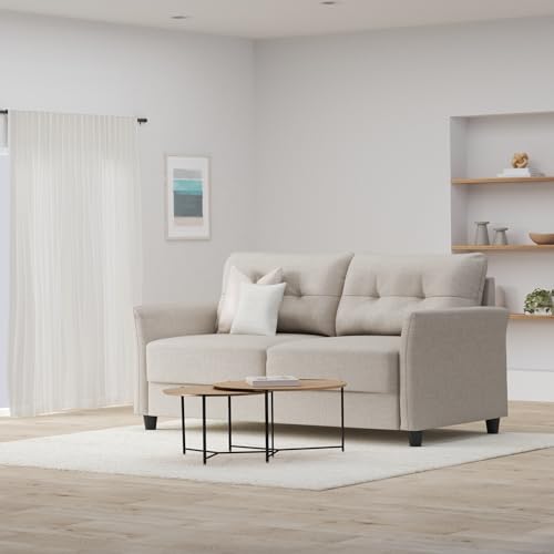 Image of Zinus Ricardo Sofa Couch, Tufted Cushions, Easy, Tool-Free Assembly, Beige