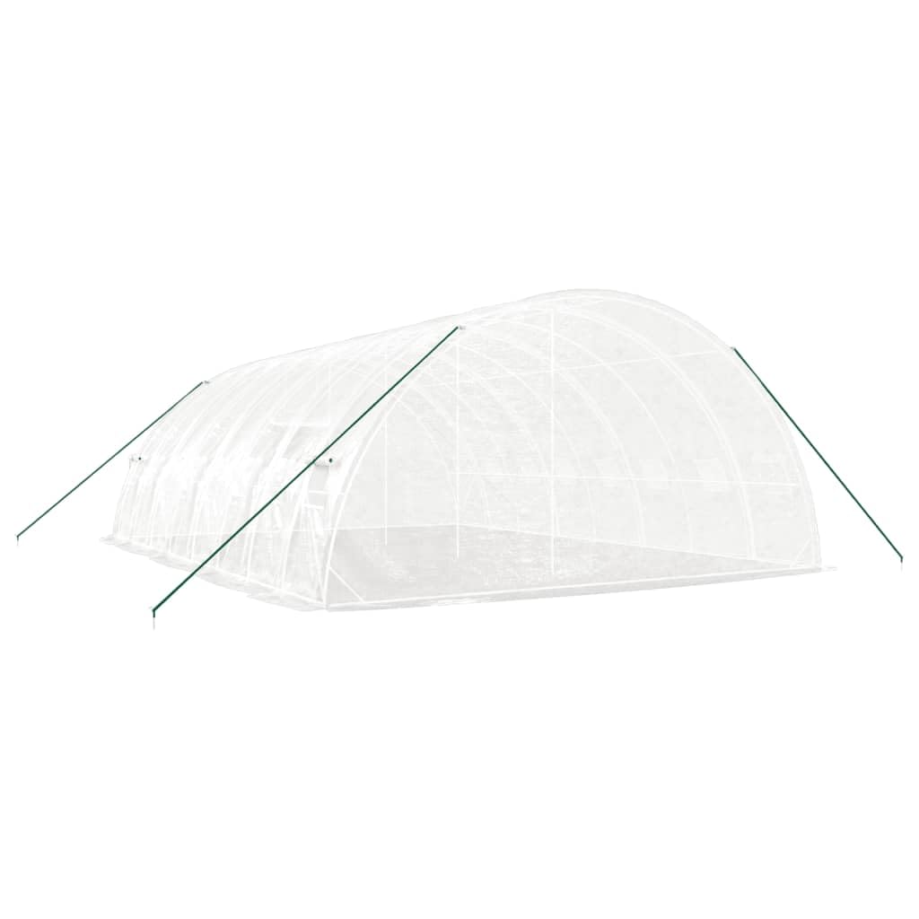 Tomostar Serre de Jardin Tunnel, Serre de Jardin avec Cadre en Acier Blanc 48 m² 8x6x2,85 m