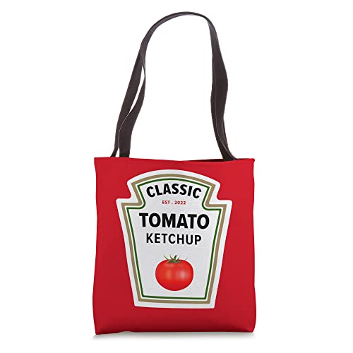 Ketchup Bottle DIY Costume Matching Couples Groups Halloween Tote Bag