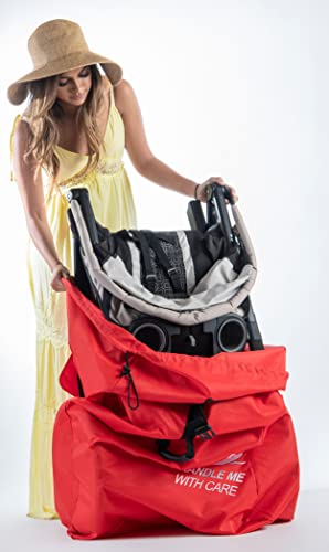 Image of Travel Stroller Bag For Airplane Gate Check Bag For Stroller - Standard or Double Stroller Travel Bag For Airplane | Water- Resistant, Sturdy, Designed