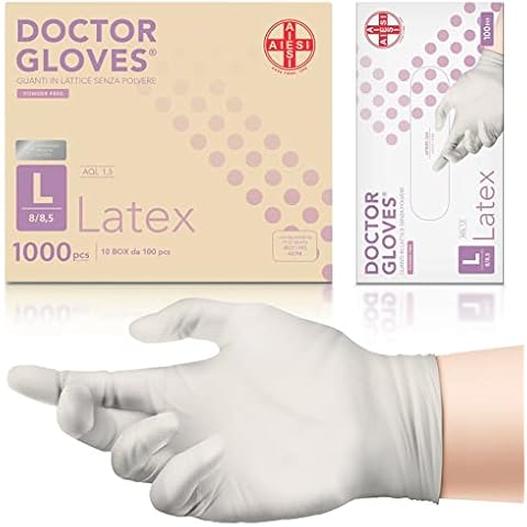 AIESI® Guantes de Látex desechables sin polvo para uso médico DOCTOR GLOVES Cover