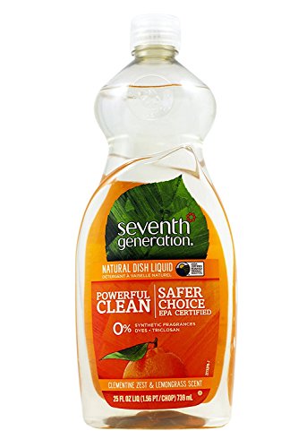 Seventh Generation Dish Liquid - 25 oz - Lemongrass & Clementine Zest - 2 pk