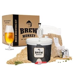 Brew Monkey® Bierbrauset Helles | Basic Set 5 Liter Bier | 6, 4% Vol. | Bier Brauen Set | Männergeschenke | Bier Geschenke für Männer | Weihnachtsgeschenke für Männer | Geschenke für Papa