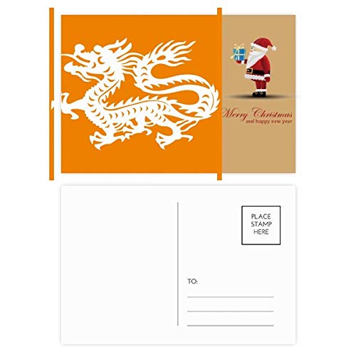 Cartes postales dragon chinois et animaux du zodiaque pour Noël x20