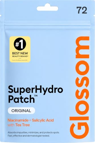 Glossom Pimple Patches -72 SuperHydro Patch Korean Hydrocolloid Spot Patches for Face Acne Patches Blemish Patches Spot Stickers & Dots for Spot Treatment - Niacinamide Cica Vegan & Cruelty-Free