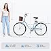 VIRIBUS Beach Cruiser Bike for Women, Single Speed Womens Bike 26 inch with Basket & Rack, Step Through Cruiser Bike for Petite Short Women Female Seniors, Adult Bike for City Commuter 330 lb. Blue