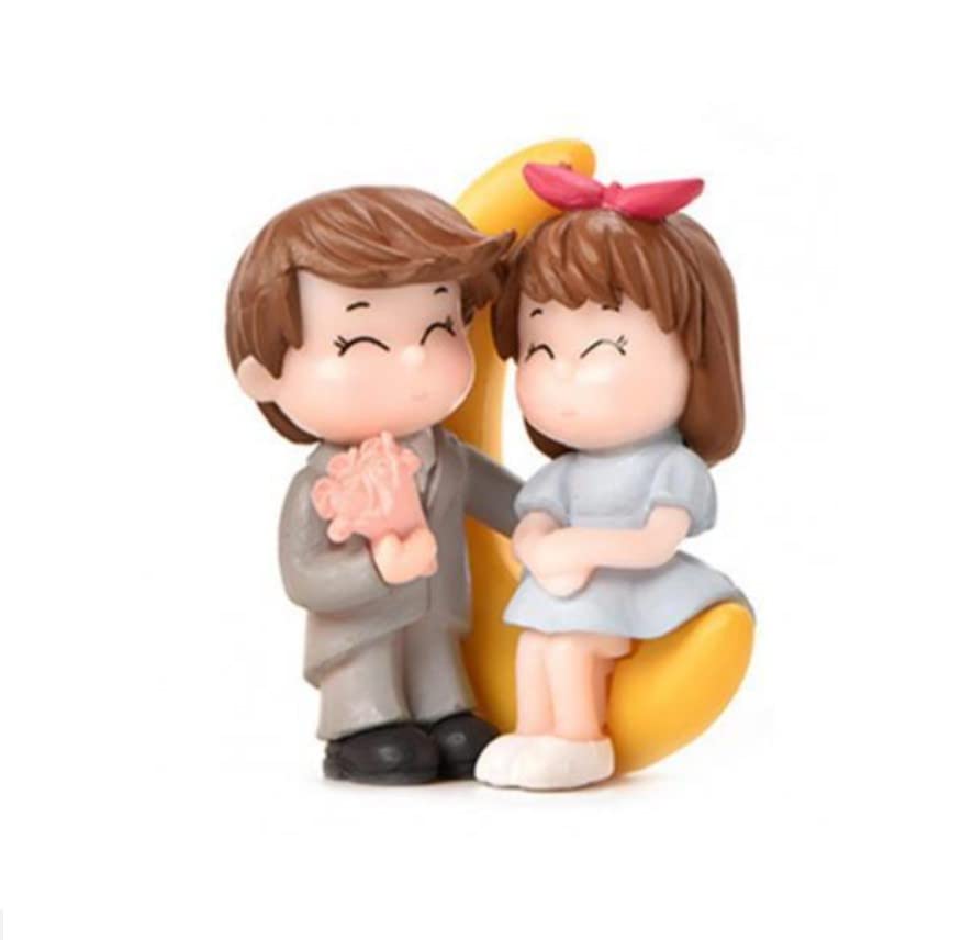 BHOOLU&GOOLU Sweety Lover Couple with Moon and Flower - Style 44 - (2 pcs Set)