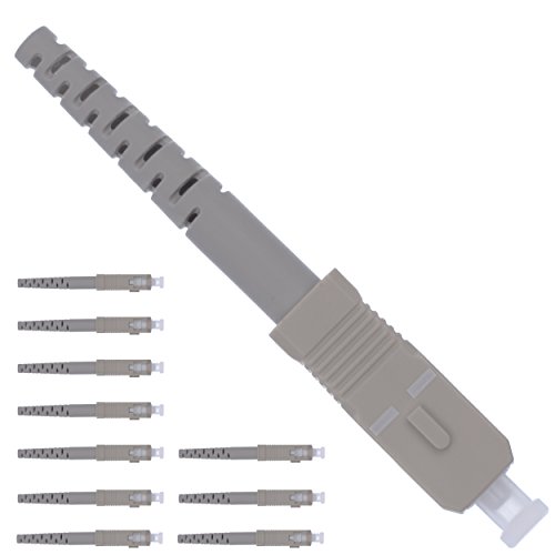 Fiber Optic Connector SC - PC Simplex 3.0mm Pre-Polished Fiber Optic Connectors Multimode - 10 Pack - Beyondtech Multimode Fiber Connector Kit