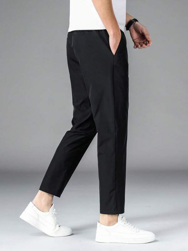 Image of Paralians Men's Regular Fit Solid Pattern Polyester Blend Track Pants with Ankle Length and Drawstring Closure Type |men Track Pants trousers
