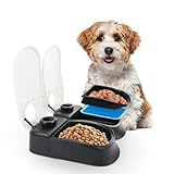 PAWISE Automatic Cat Feeders 2 Meal Automatic Dog Feeder,Dog/Cat Food Dispenser 1.5 Cups, Schedule Meal or Treat, with 48-Hour Timer