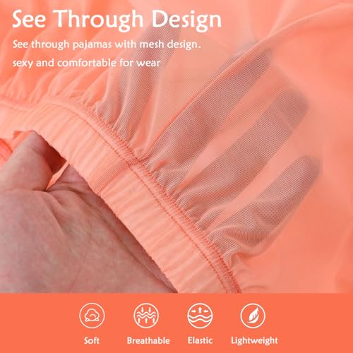 Men's Sexy Mesh Boxer Shorts Lounge Underwear Breathable See Through Trunks3