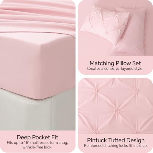 Image of BEDELITE King Comforter Set Baby Pink,Lightweight & Soft Comforter