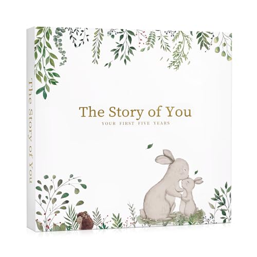 Image of Baby Book Keepsake for Boys or Girls Timeless First 5 Year Baby Memory Book Gender Neutral Journal Scrapbook Photo Album A Milestone Book to Record Every Moment from Birth to Age 5 Baby Gifts