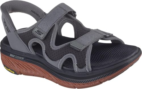 Skechers Men's Hands Free Slip-Ins Max Cushioning Premier 2.0 Julian Sandal Sport, Charcoal, 10