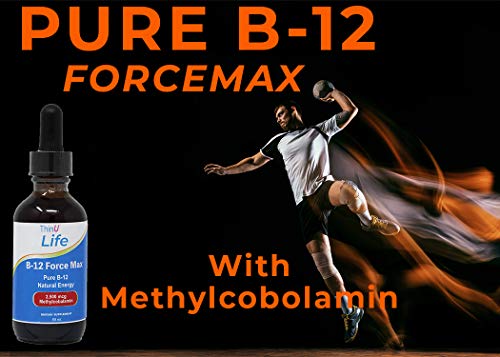 B-12 Force Max, 2,500 Mcg Pure Methylcobalamin, Sublingual Drops, Energy Super Boost, Metabolism, Non-Gmo, Red Blood Cell & Nervous System Support, Reduce Fatigue, Weight Loss, #TOP2