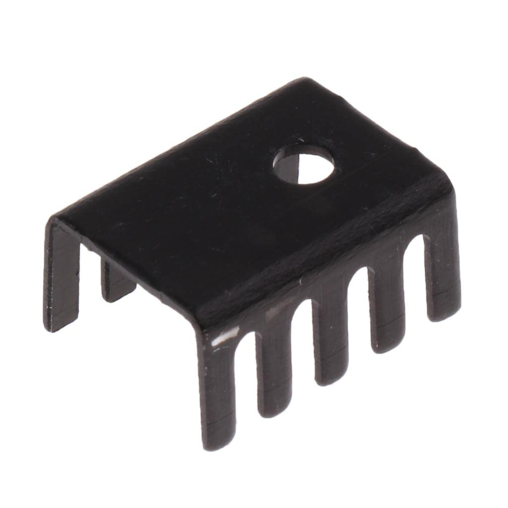 CALANDIS 10 Pcs 20X15X10Mm Black Aluminum Heatsink with Screws for To-220 Transistor-image-42