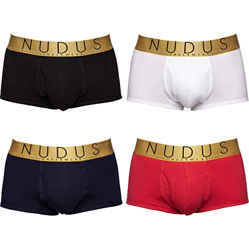 NUDUS Mens Lightweight and Comfortable Cotton Underwear - Pack Of 4 Gift Box
