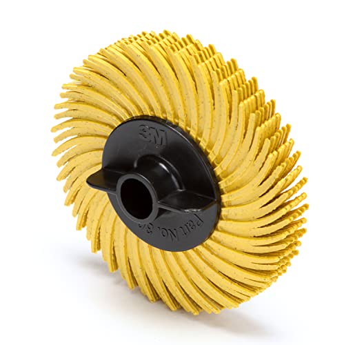 Image of 3M Radial Bristle Disc Thin Bristle, 2 in x 3 /8 in 80, 40 per Inner, Yellow