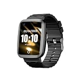 Fajocru Smart Watch for Seniors with FallDetection -GPS Tracker with SOS Button,HeartRate & Step Counter, Alarm for Elderly Men &Women - No Monthly Fee(Matte Black)
