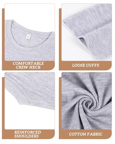 24 Pcs Mens Long Sleeve T-Shirts Bulk Basic Soft Crew Neck Cotton Tees Long Sleeve Shirt Wholesale Donation Homeless2