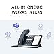 Yealink MP45 USB Teams-Telefon, schnurgebundenes Tischtelefon für die Arbeit, Zertifiziert durch Microsoft Teams Skype for Business System, Stromversorgung durch Computer über USB-A/C