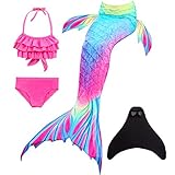 Diseño: con este traje de baño de moda, las chicas pueden realizar el sueño de una sirena. Monofin es muy cómodo y seguro, muy adecuado para nadar. El diseño de la cola de la sirena recuerda a las escamas de pescado reales.