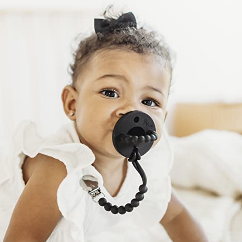 Ryan & Rose Cutie Pat Pacifier Teether (Stage 1, Black) #TOP2