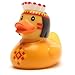 Duckshop I Badeente Indianer Häuptling I Quietscheentchen I L: 8,5 cm