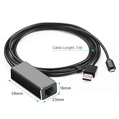 Weixinke Ethernet Adapter For Fire Tv Stick (2Nd Gen), All-New Fire Tv (2017), Chromecast Ultra / 2/1 / Audio, Google Home Mini, Usb A To Rj45 100Mbps Network Adapter With Power Supply Cable #TOP5