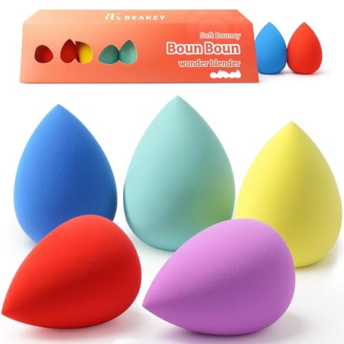 BEAKEY Makeup Sponge Set, 5 Pack Foundation...