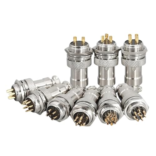 Connecteur GX16 femelle plaqué or 8 broches de haute précision