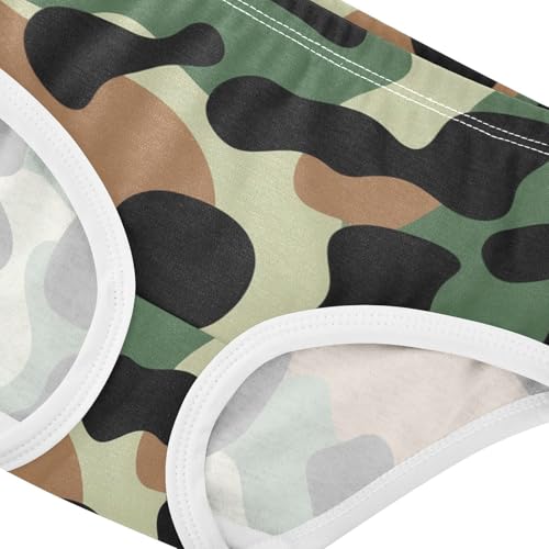 Cotton Toddler Underwear Floral Camouflage Green Brown Black Little Girl Panties Aesthetic Briefs Underpants 2t4