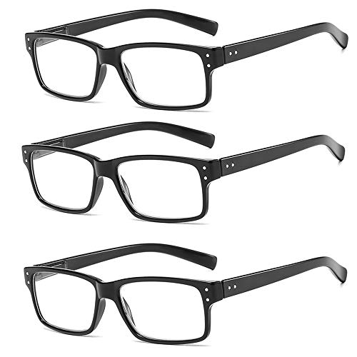 Suertree Lesebrille 3 Pack Brillen Scharnier Lesebrillen Sehhilfe Augenoptik Brille Lesehilfe für Damen Herren BM521 2.0X Cover
