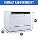 Farberware Portable Countertop Dishwasher - 7-Program System for Home, RV, and Apartment - Wash Dishes, Glass, and Baby Products - Hookup Required