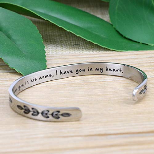 𝐌𝐞𝐦𝐨𝐫𝐢𝐚𝐥 𝐁𝐫𝐚𝐜𝐞𝐥𝐞𝐭 for Women In Memory of Jewelry Gift Sympathy Remembering Loss of One You Loved Cuff Bracelets3