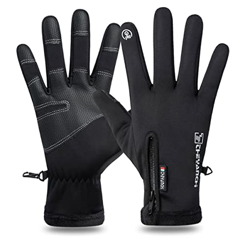 YONGYAO Gants De Ski d'hiver Imperméables Thermiques À Écran Tactile, Mitaines Chaudes - Noir 2XL