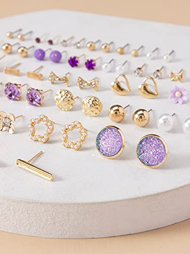 Image of Shining Diva Fashion 30 Pairs Combo Set Stylish Earrings for Women and Girls