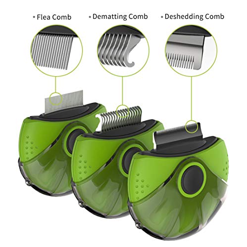 JOYPAWS Portable 3 in 1 Pet Grooming Tool, Deshedding Comb & Dematting Comb