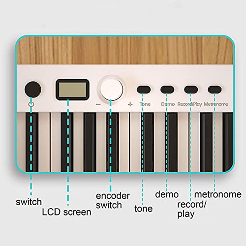 Clavier de piano à 88 touches, touches semi-lestées, support de piano électrique, Bluetooth, MIDI, piano numérique portable for débutant avec repose-musique, sac de piano, pédale de piano (Color : Wh - Les Beatles, Paul McCartney, John Lennon, RIngo Starr, George Harrison Clavier de piano à 88 touches, touches semi-lestées, support de piano électrique, Bluetooth, MIDI, piano numérique portable for débutant avec repose-musique, sac de piano, pédale de piano (Color : Wh – Image 5