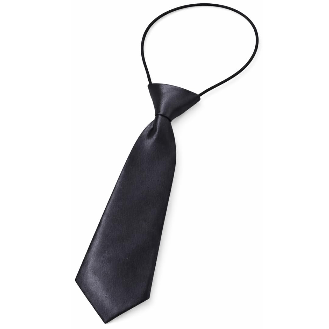 WS UK Kids Pre-Tied Necktie With Loop [Dark Grey]