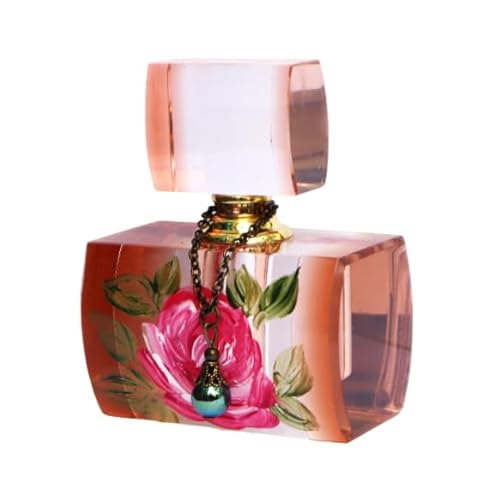 Hand-Painted Rose Glass Perfume Bottle with Dauber Stick - Elegant Vanity Accessory and Thoughtful Gift for Women - Image 7